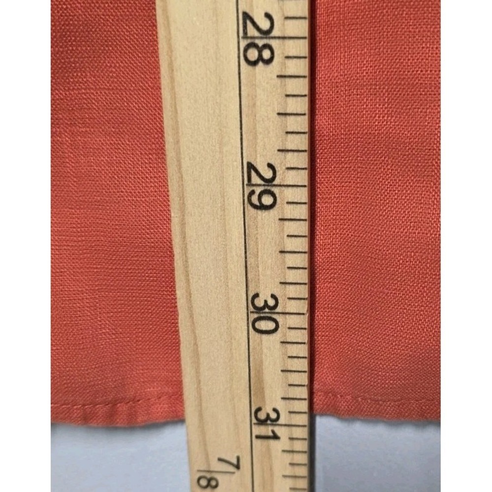 Chicos No Iron 100% Linen Button Down Shirt Nectarine 3/4 Sleeve Size 3xl 16-18 View 6